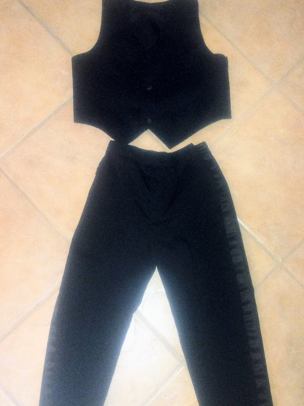 Boys Black Formal Two-Piece Vest & Pants Set Sz 5